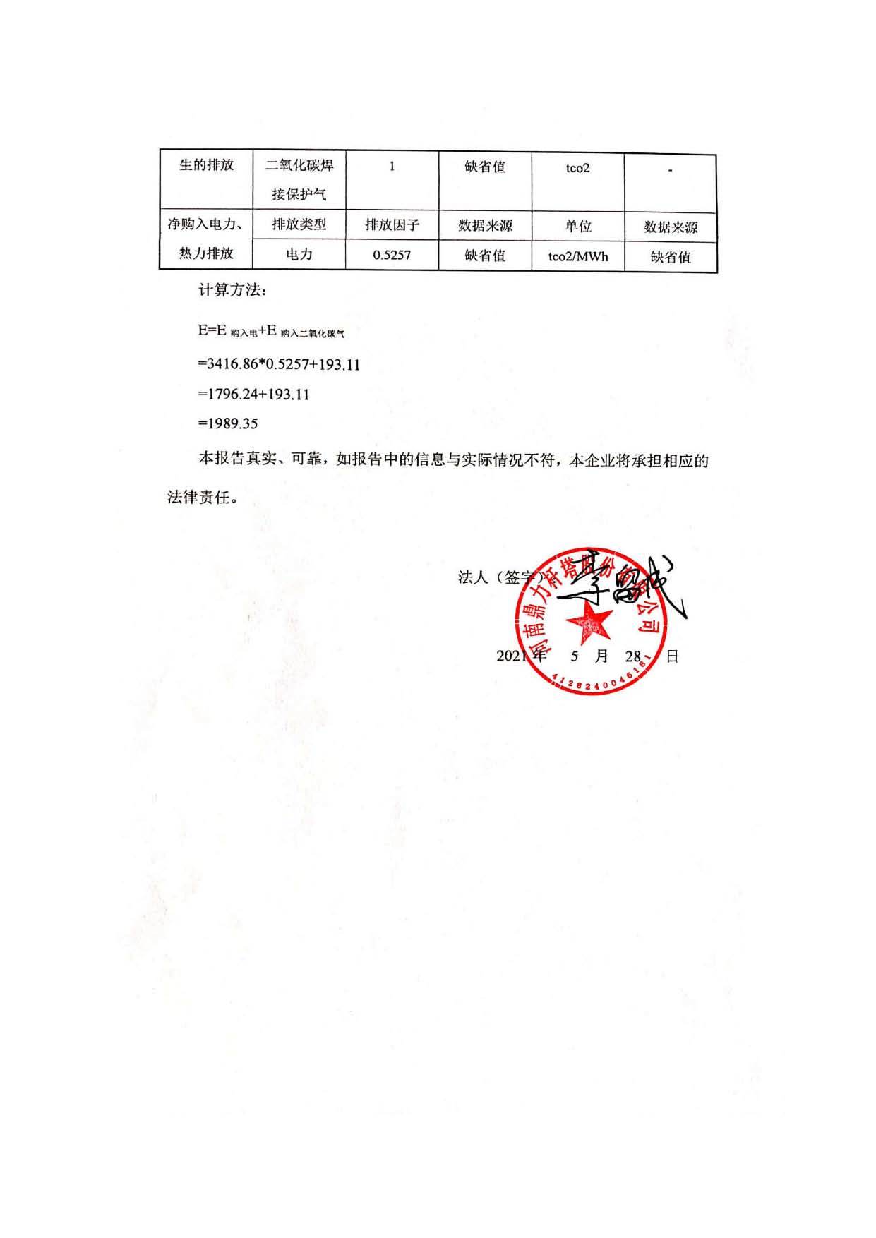 鼎力温室气体排放核算报告