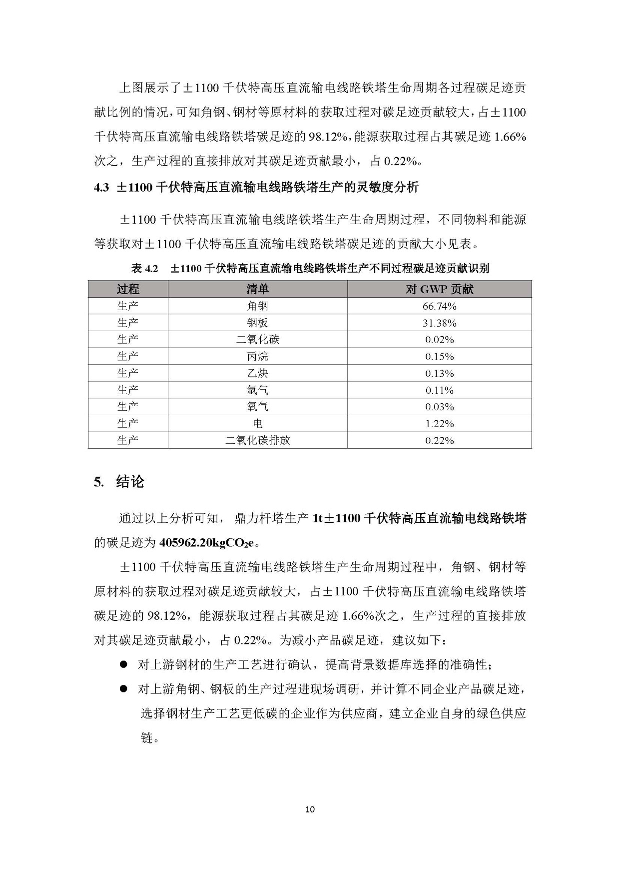 河南鼎力杆塔股份有限公司产品碳足迹报告